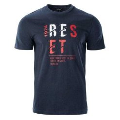 T-shirt Męski Z Bawełny Rimo. Niebieskie t-shirty męskie Hi-tec, l, bez wzorów, z bawełny, bez kołnierzyka. Za 87.99 zł.