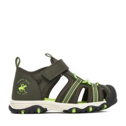 Sandały Beverly Hills Polo Club. Brązowe sandały chłopięce Beverly Hills Polo Club, bez zapięcia. Za 119.99 zł.