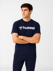 Koszulka Hummel Mover. Niebieskie koszulki sportowe męskie Hummel, m, bez wzorów, z bawełny, bez kołnierzyka, bez ramiączek, do biegania. Za 63.41 zł.