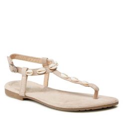 Sandały DeeZee. Brązowe klapki damskie DeeZee, bez wzorów, bez obcasa, na płaskiej podeszwie, bez zapięcia. Za 89.99 zł.