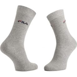 Zestaw 3 par wysokich skarpet unisex FILA - F9630 Grey 400. Szare skarpety damskie Fila, bez wzorów, z bawełny. Za 39.99 zł.