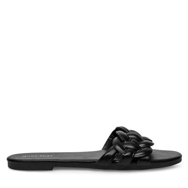 Klapki Jenny Fairy. Czarne klapki damskie Jenny Fairy, bez wzorów, bez obcasa. Za 59.99 zł.
