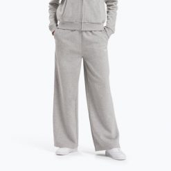 Spodnie damskie Reebok Identity Small Logo Fleece WIde Leg. Szare obuwie sportowe damskie REEBOK FITNESS, bez wzorów, na fitness i siłownię. Za 209.99 zł.