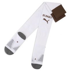 Męskie skarpety FC St. Pauli 25/26 PUMA White Espresso Brown. Białe legginsy sportowe męskie Puma, l, bez wzorów, do piłki nożnej. Za 89.00 zł.