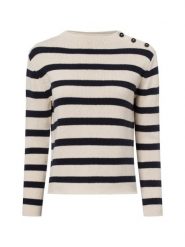 Weekend Max Mara Sweter z dzianiny - Maglia Kobiety Bawełna niebieski|biały, XS. Białe swetry damskie Weekend Max Mara, xs, bez wzorów, z bawełny, bez kołnierzyka, bez ramiączek, bez kaptura. Za 1,099.95 zł.