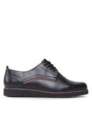 Lasocki Oxfordy Eva WI16-EVA-01 Czarny. Czarne półbuty damskie Lasocki, bez wzorów, ze skóry, bez obcasa, bez zapięcia. Za 199.99 zł.