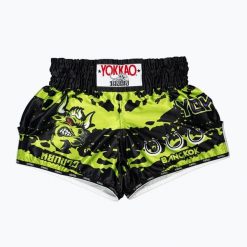 Spodenki treningowe męskie YOKKAO Angry Bull Muay Thai. Czarne krótkie spodenki sportowe męskie YOKKAO, l, bez wzorów, na fitness i siłownię. Za 289.99 zł.