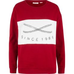 Bluza z bawełny z nadrukiem bonprix czerwono-biały. Bluzy damskie bonprix. Za 27.99 zł.