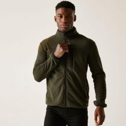 Polar męski rozsuwany Aidey. Zielone bluzy męskie Regatta, m, bez wzorów, z polaru, bez kaptura. W wyprzedaży za 268.30 zł.