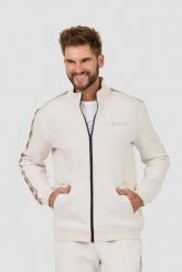 GUESS Beżowa bluza Mickey Full Zip. Brązowe bluzy męskie Guess, l, z aplikacjami, bez kaptura. W wyprzedaży za 322.99 zł.