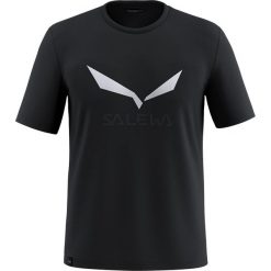T-shirt Salewa Solid Dry. Niebieskie t-shirty męskie Salewa, xl, bez wzorów, z bawełny, klasyczne, bez kołnierzyka. Za 184.50 zł.