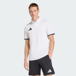 Koszulka męska adidas Entrada Polo. Białe koszulki polo męskie Adidas, m, bez wzorów, bez kołnierzyka, bez ramiączek, do piłki nożnej, climacool (adidas). Za 109.00 zł.