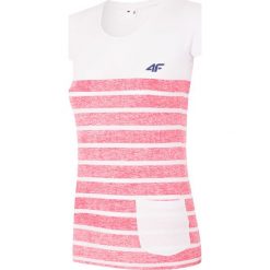 T-shirt damski TSD012 - czerwony. Czerwone t-shirty damskie 4f, z nadrukiem, z bawełny. W wyprzedaży za 44.99 zł.