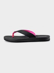 4F Japonki damskie 41. Czarne klapki damskie 4f, bez wzorów, z gumy, bez obcasa. Za 69.99 zł.