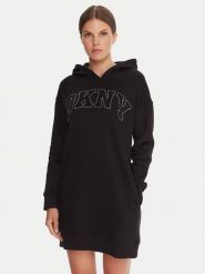 DKNY Sport Sukienka codzienna DP5D4917 Czarny Regular Fit. Czarne sukienki damskie DKNY Sport, na co dzień, s, bez wzorów, z bawełny, sportowe, bez kołnierzyka, bez ramiączek, proste. Za 399.99 zł.