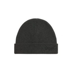 Czapka dziana z logo Superdry Essential. Szare czapki i kapelusze męskie Superdry., bez wzorów, z dzianiny. Za 107.05 zł.