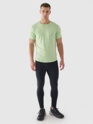 4F Legginsy do biegania szybkoschnące męskie - szare S. Szare legginsy sportowe męskie 4f, m, bez wzorów, z dzianiny, krótkie, do biegania. W wyprzedaży za 129.99 zł.