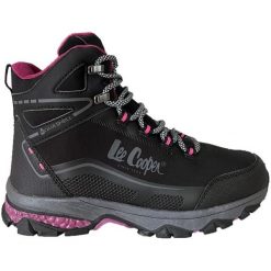 Buty Lee Cooper W LCJ-23-01-2020LA czarne. Czarne obuwie sportowe damskie bez wzorów, z softshellu. Za 303.88 zł.