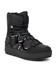 Tommy Hilfiger Śniegowce Patent Snowboot FW0FW07852 Czarny. Czarne kozaki damskie Tommy Hilfiger, ze skóry. Za 449.99 zł.