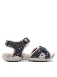Geox Sandały J S.Roxanne B J25D9B 05015 C0694 D Granatowy. Niebieskie sandały dziewczęce Geox, ze skóry, bez zapięcia. Za 309.99 zł.