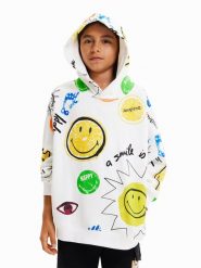 Desigual Bluza 23SBSK04 Beżowy Regular Fit. Brązowe bluzy dla chłopców Desigual, bez wzorów, z bawełny, bez ramiączek, bez kaptura. Za 469.99 zł.