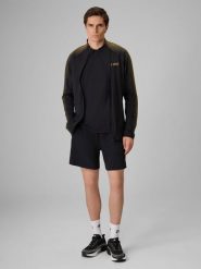 4F Spodenki treningowe szybkoschnące męskie 4F x Robert Lewandowski - czarne XXL. Czarne krótkie spodenki sportowe męskie 4f, l, bez wzorów, z materiału, do biegania. Za 169.99 zł.