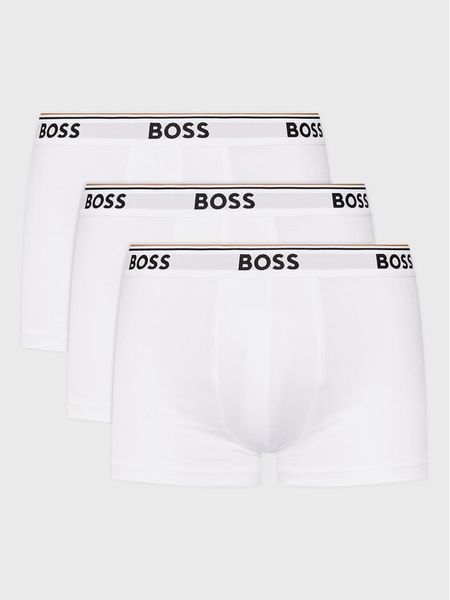 BOSS Komplet bokserek Power 50475274 Biały. Białe bokserki męskie Boss, m, bez wzorów, z bawełny. Za 177.99 zł.