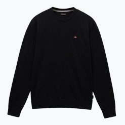 Sweter męski Napapijri Droz 5. Czarne swetry przez głowę męskie Napapijri, l, bez wzorów, bez kołnierzyka. Za 279.99 zł.