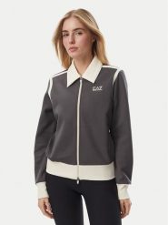 EA7 Emporio Armani Bluza 7W001328 AF25623 U8117 Szary Regular Fit. Szare bluzy damskie EA7 Emporio Armani, xxl, bez wzorów, z bawełny, bez kaptura. Za 714.99 zł.