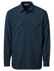 Koszula turystyczna Vaude Rosemoor LS Shirt II. Niebieskie koszule męskie Vaude, s, bez wzorów, z materiału, bez kołnierzyka, bez ramiączek. Za 302.49 zł.