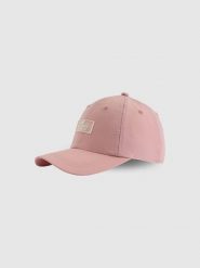 4F Czapka z daszkiem strapback uniseks - różowa L/XL (60cm). Czerwone czapki i kapelusze damskie 4f, bez wzorów, klasyczne. Za 59.99 zł.
