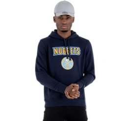 Bluza z kapturem Denver Nuggets NBA. Niebieskie bluzy męskie New Era, m, bez wzorów, z kapturem. Za 295.00 zł.
