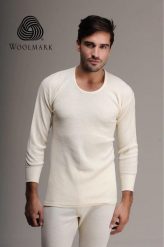 Koszulka tyrystyczna męska Woolona z długim rękawem 100% Merino. Białe koszulki sportowe męskie WOOLONA, na zimę, m, bez wzorów, z materiału, bez kołnierzyka, bez ramiączek. Za 189.00 zł.