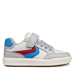 Sneakersy Geox. Szare trampki i tenisówki chłopięce Geox, bez wzorów, bez zapięcia. Za 249.99 zł.