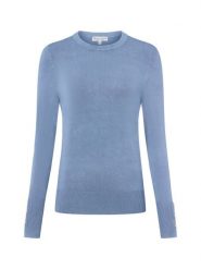 Marie Lund Sweter damski z cienkiej dzianiny Kobiety niebieski jednolity, S. Niebieskie swetry damskie Marie Lund, s, bez wzorów, z dzianiny, bez kołnierzyka, bez ramiączek, bez kaptura. Za 199.95 zł.