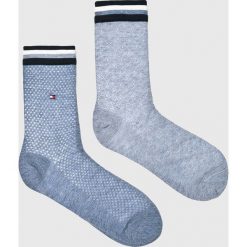Tommy Hilfiger - Skarpetki (2-pack). Szare skarpety damskie Tommy Hilfiger, z bawełny. W wyprzedaży za 39.90 zł.
