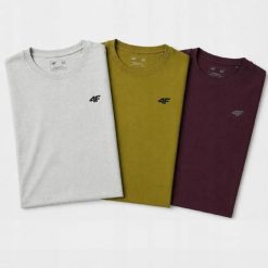 T-SHIRT MĘSKI 4F KOSZULKA LIMITOWANA KOMPLET ZESTAW 3 SZTUKI XL M3948 SS26. Koszulki sportowe męskie 4f, m, bez wzorów, z bawełny, sportowe, bez kołnierzyka. Za 164.70 zł.