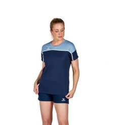 Damski jersey Erima Change. Niebieskie koszulki sportowe damskie Erima, bez wzorów, z jersey, bez kołnierzyka, bez ramiączek, do piłki nożnej. Za 184.50 zł.