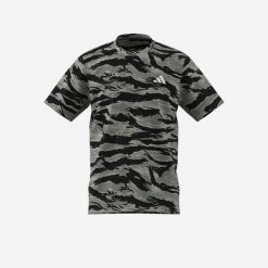 Koszulka fitness męska ADIDAS krótki rękaw. Koszulki sportowe męskie Adidas, l, bez wzorów, z elastanu, bez kołnierzyka, bez ramiączek, na fitness i siłownię. Za 99.99 zł.