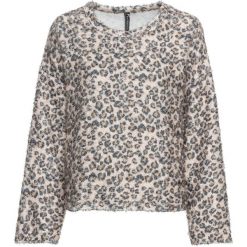 Sweter w cętki leoparda bonprix beżowo-brązowo-czarny wzorzysty. Swetry damskie bonprix. Za 49.99 zł.