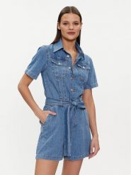 Liu Jo Kombinezon UA4206 DS030 Niebieski Regular Fit. Niebieskie sukienki damskie Liu Jo, bez wzorów, z bawełny, bez kołnierzyka, bez ramiączek. Za 419.99 zł.