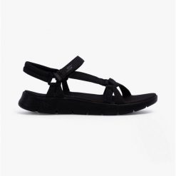 Sandały damskie SKECHERS Go Walk Flex Sandal Sublime. Czarne sandały damskie Skechers, bez wzorów, bez obcasa, bez zapięcia. Za 169.99 zł.