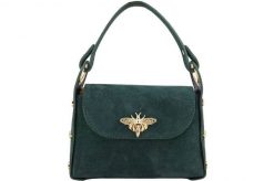 Listonoszka skórzana BARBERINI'S c. zielona 957-42. Zielone torebki shopper damskie Barberinis, bez wzorów, ze skóry, klasyczne, do ręki, zamszowe, bez dodatków. Za 179.99 zł.