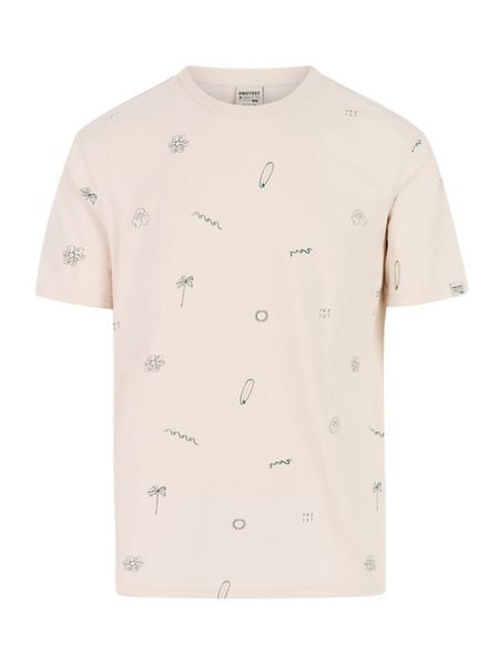 Protest PRTKeely t-shirt - Kitoffwhite. Białe t-shirty męskie Protest, s, bez wzorów, bez kołnierzyka. Za 212.50 zł.