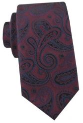 Krawat Męski - Angelo di Monti - Bordo z Dużym Paisley. Czerwone krawaty i muchy Angelo di Monti, bez wzorów, z tkaniny, eleganckie. Za 45.00 zł.