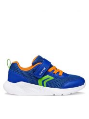 Geox Sneakersy J Sprintye Boy J36GBA 01454 C0685 D Niebieski. Niebieskie buty sportowe chłopięce Geox, bez wzorów, z materiału, bez zapięcia. Za 229.99 zł.