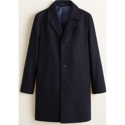 Mango Man - Płaszcz Rizo3. Czarne płaszcze męskie Mango Man, z materiału. Za 449.90 zł.