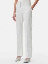 HUGO Spodnie materiałowe Hambori 50537747 Biały Slim Fit. Białe spodnie materiałowe damskie Hugo, bez wzorów, z materiału. Za 519.99 zł.