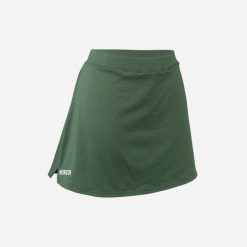 Spódniczka do hokeja na trawie damska Korok FH500. Zielone spódnice damskie KOROK, m, bez wzorów, z elastanu, mini, dopasowane. Za 99.99 zł.