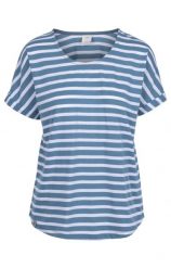 Trespass Megan - Damska koszulka w burzowe niebieskie paski. Niebieskie t-shirty damskie Trespass, s, bez wzorów, bez kołnierzyka. Za 90.56 zł.